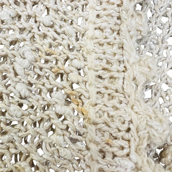 Vintage‎ A Pallas Original Irish Linen Cream Women’s Button Cardigan Sweater MED - Picture 14 of 15